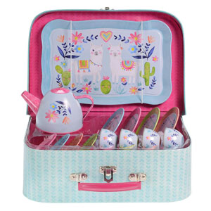 Jewelkeeper juego de té lamas para niñas y niños
