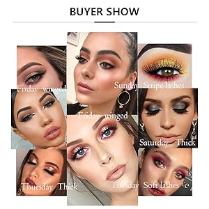 Langer Wimpernstreifen mit Volumen