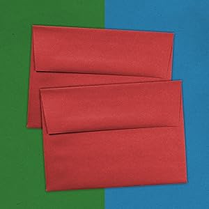 red A7 colored envelope