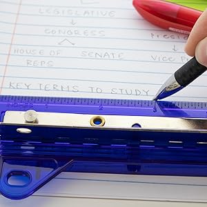 BAZIC Portable 3-Hole Paper Punch