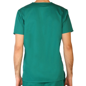 Back detail shown on LifeThreads Classic Collection 3110 Unisex V-Neck Scrub Top