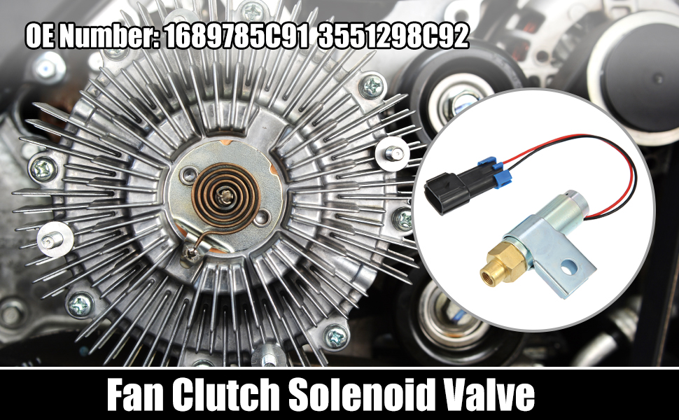 X AUTOHAUX Car Fan Clutch High Temp Air Solenoid Valve