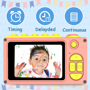 ShinePick Kids Digital Camera, Mini 2 Inch Screen Children's Camera 8MP HD Digital Camera with Micro SD Card(Pink) 20 1