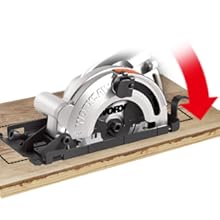 WORX Scie Circulaire Sans Fil 18V(20V MAX), Batterie Powershare, WX527.1 16 scie circulaire coupe bois sans fil électrique lame main guide parallèle outil outillage puissant