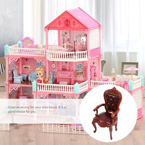Amazon | Gogogmee ドールハウスチェア ミニドールハウスの装飾 ドール
