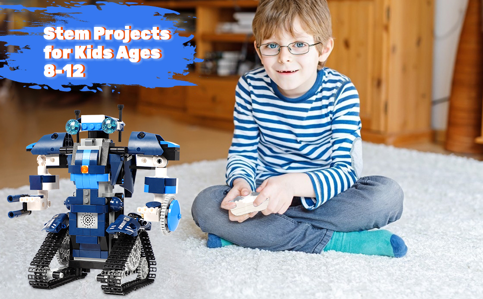 Amazon.com: Stem Projects for Kids Ages 8-12 Remote Control Robot with ...