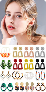 Geometric Dangle Earrings