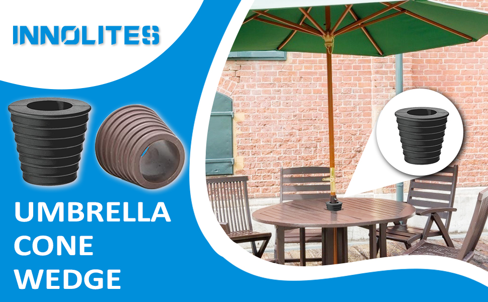 INNOLITES 2 Pack Umbrella Cone Wedge for Patio Table Hole