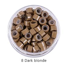 Silicon Lined Micro Links Rings Beads Hair Feather Extensions 5.0x3.0x3.0 mm Hair Beads