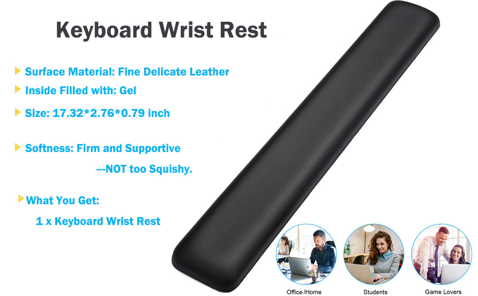 Aelfox LeatherGel Keyboard Wrist Rest Pad, Computer Wrist Support