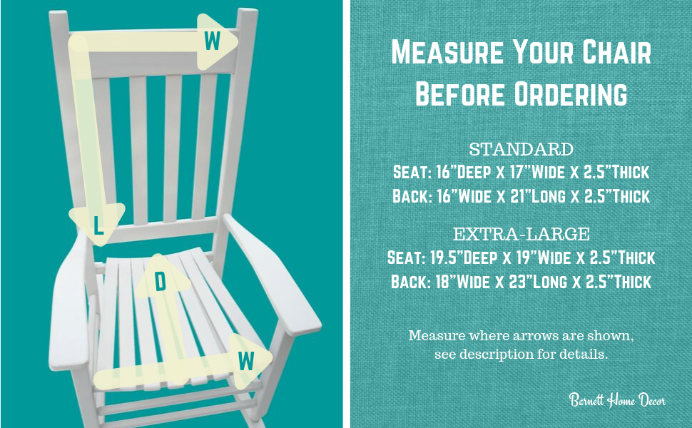 Hayden Grey Rocking Chair Cushions Size ExtraLarge