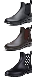 Colorxy Women's Ankle Rain Boots