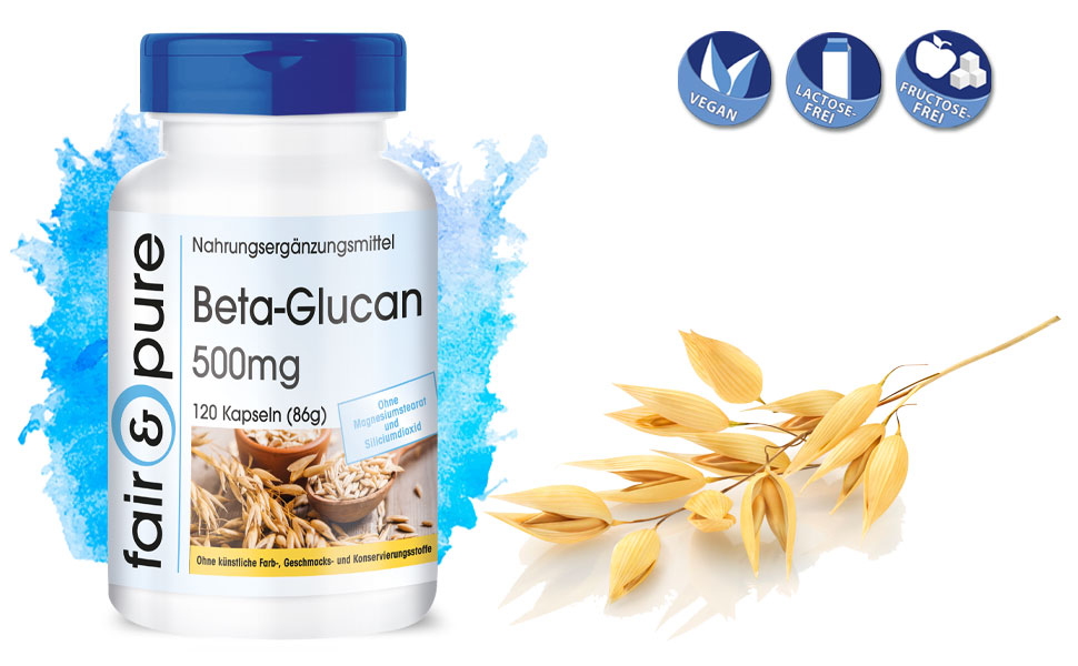 Beta-Glucan Kapseln 500mg aus Hafer - vegan - natürlich - ohne ...