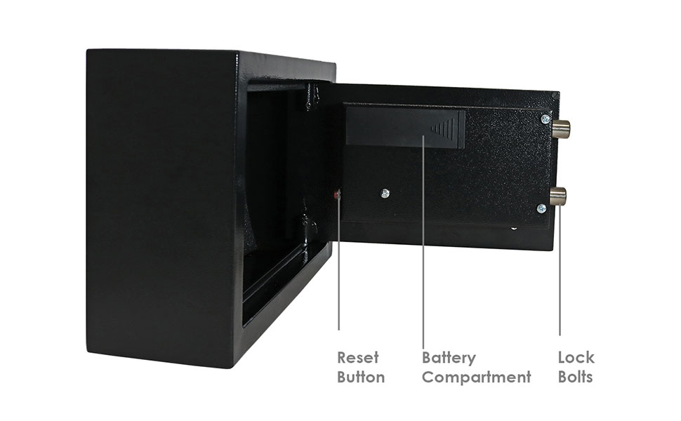 Sunnydaze Steel Digital Home Security Top Open Safe with