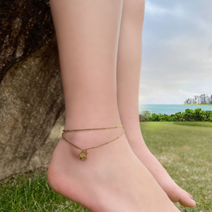 Alpaca Gold Plated Layered Anklets