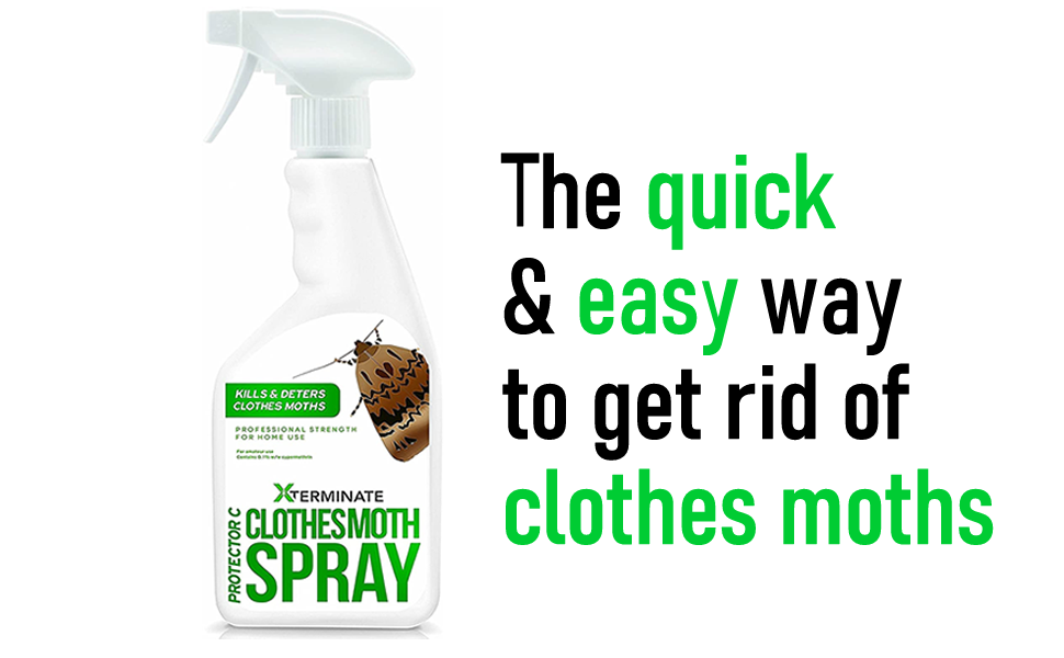 Xterminate Clothes Moth Killer Spray Treatment (4 x 1L) Professional