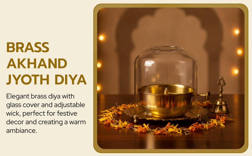Brass Akhand Jyoth Diya - Diwali Pooja Lamp -7
