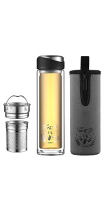 黑色便携茶杯