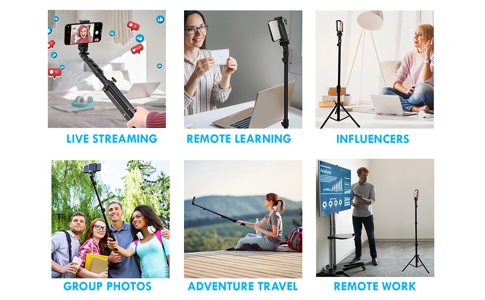 Aduro UStream Selfie Stick Tripod 51" Extendable Cell