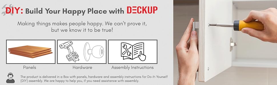 DeckUp Awana Book Shelf/Display and Storage Unit (Walnut, Matte Finish SPN-FOR1