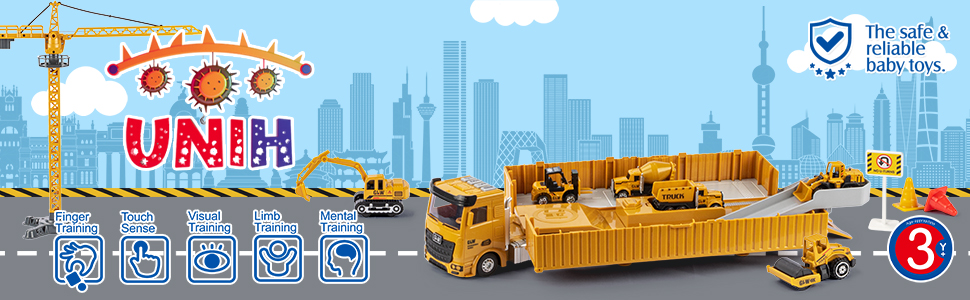 construction trucks set