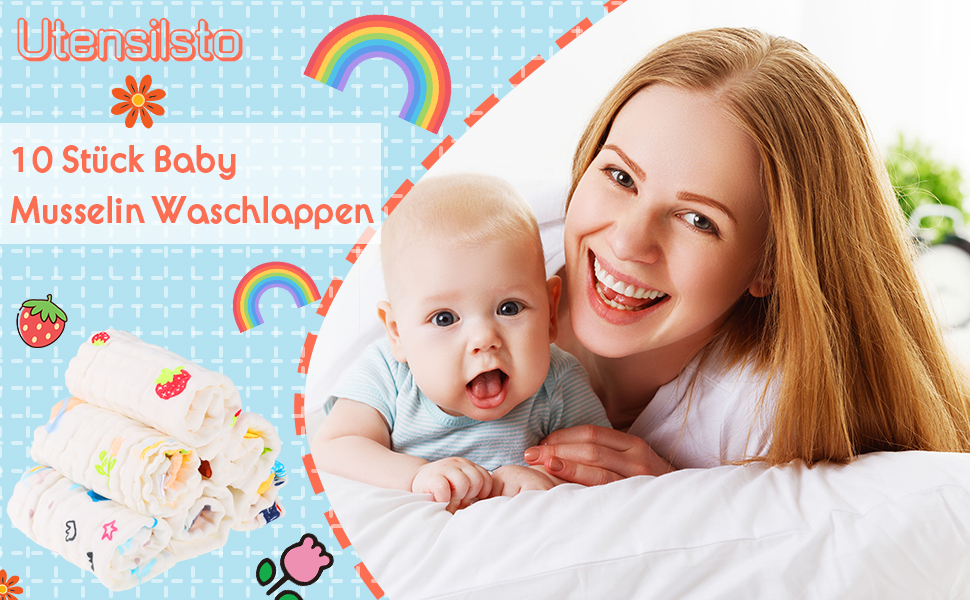 Baby Musselin Waschlappen