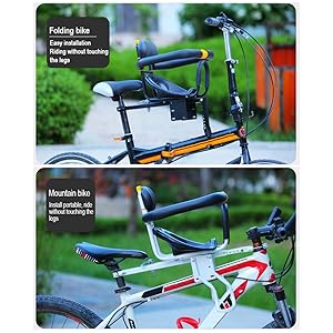 Amazon | 自転車 チャイルドシート 自転車前用幼児座席 OneV FT