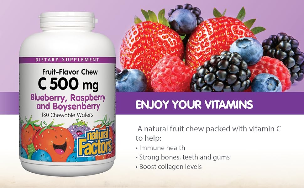 ENJOY YOUR VITAMINS A natural fruit chew packed with vitamin C