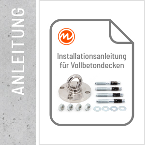 Ceiling mount from Megaversal with German assembly instructions (English language not guaranteed).