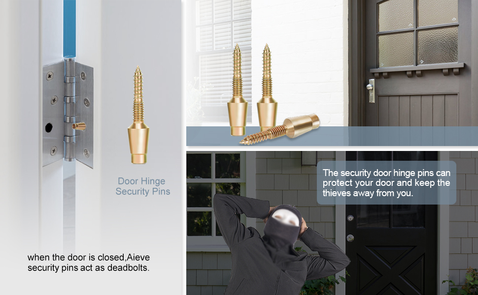 6 Pack Door Hinge Security Pins, Hidden Door Hinge Security Screws