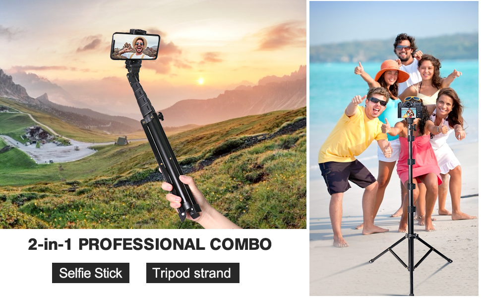 60inch Selfie Stick Tripod, UBeeszie Extendable Cell Phone Tripod