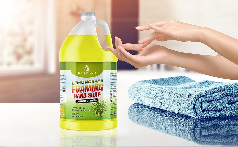 Lemongrass foaming antibacterial hand soap