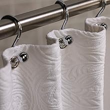 Amazon Com Peacock Alley Vienna Matelasse Luxury Shower Curtain