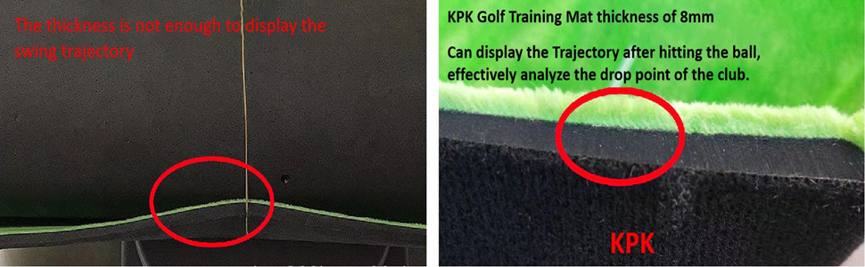 golf training mat for swing detection