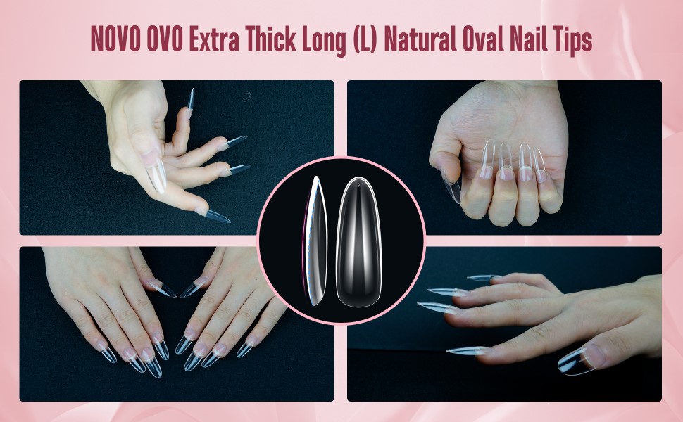 Natural Oval Nail Tips
