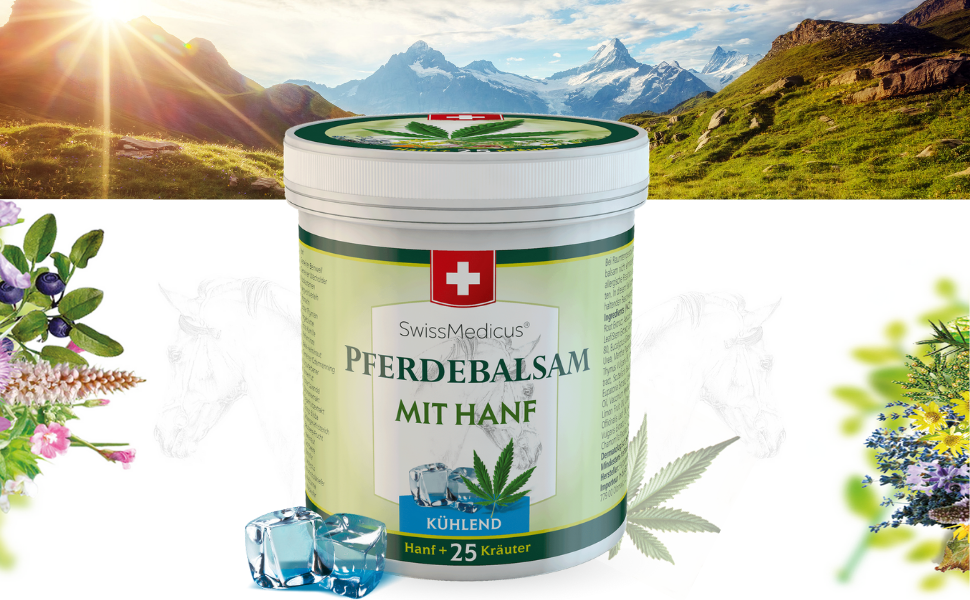 Pferdebalsam mit Hanf kühlend - Massage creme für Muskeln und Bänder-ideal für Sportler - natürliche