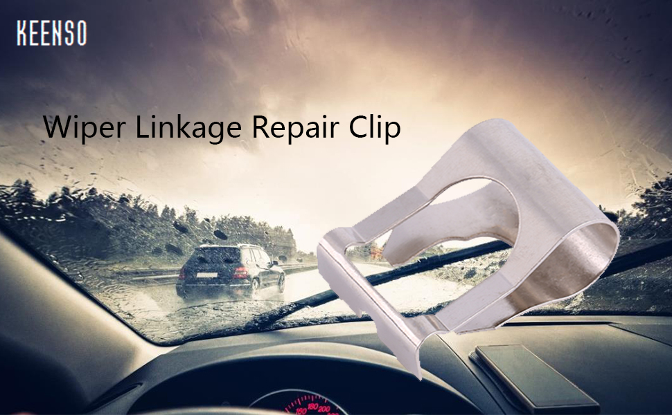 2Pcs Wiper Linkage Repair Kit, Keenso Durable Windshield Wiper Clip