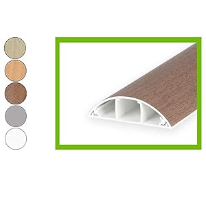 Amazon Com Tv Cable Raceway Wall Floor Cord Cover Natural Walnut