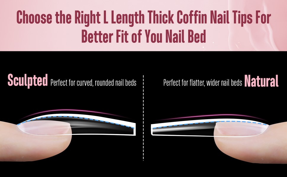 Length Thick Coffin Nail Tips