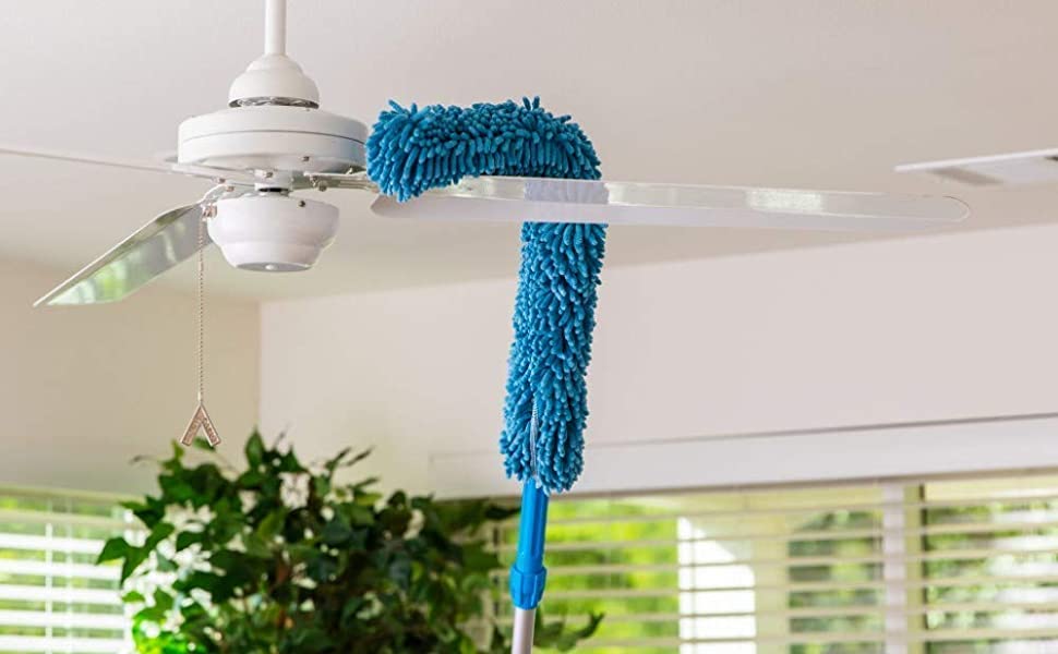 Foldable Microfiber Fan Cleaning Duster Steel Body Flexible Fan mop for Quick and Easy Cleaning of