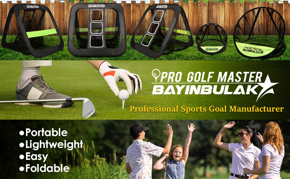BAYINBULAK 2 in 1 Golf Chipping Net Backyard Driving Accessories 2.5'×2
