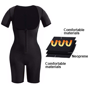 Optlove Women's Sauna Suit Shapewear Weight Loss Sweat Body Shaper Slimming Neoprene Sleeve Bodysuit 12 sweat suana suit
