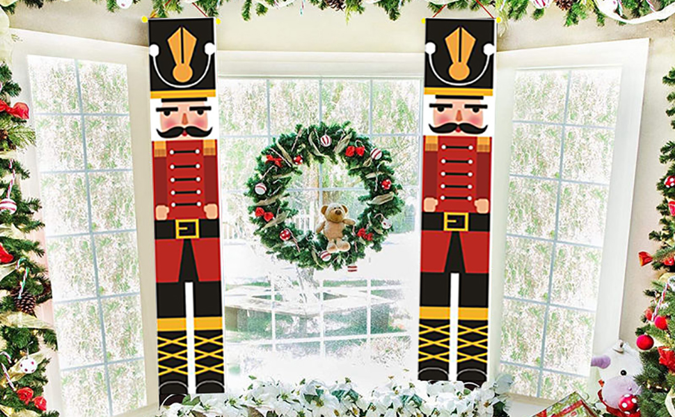 Nutcracker Banner Outdoor Festive Decoration, Life Size
