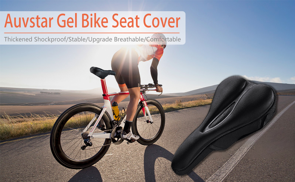 auvstar Upgrade New Gel Bike Seat Cover,Hollow and Breathable,Premium