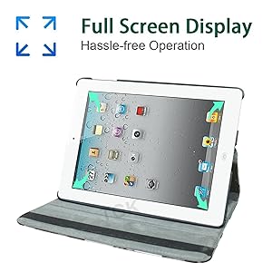 ipad leather rotating case cover