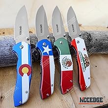 8" Flag Knife California Colorado Texas Mexico