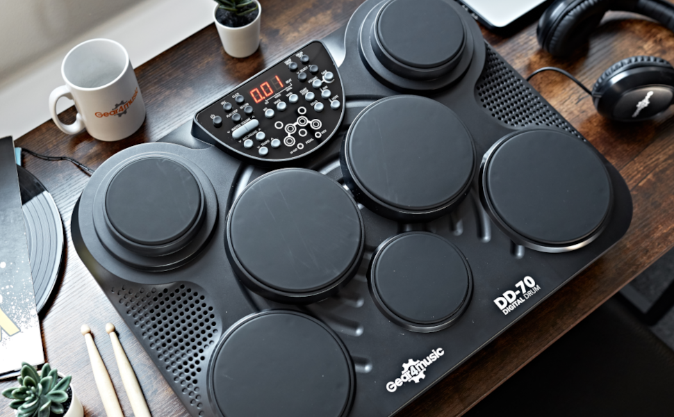 DD70 Portable Electric Drum Pad Pack by Gear4music Amazon.co.uk