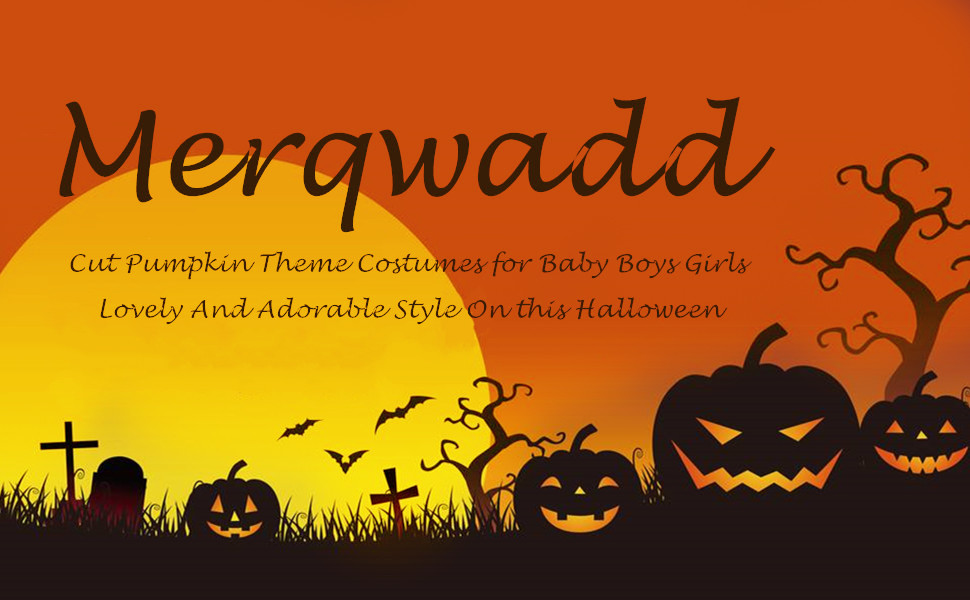 Merqwadd pumpkin halloween costumes for baby and toddler