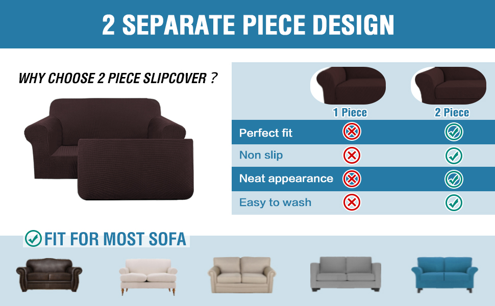 H.VERSAILTEX 2 Separate Pieces Stretching Loveseat