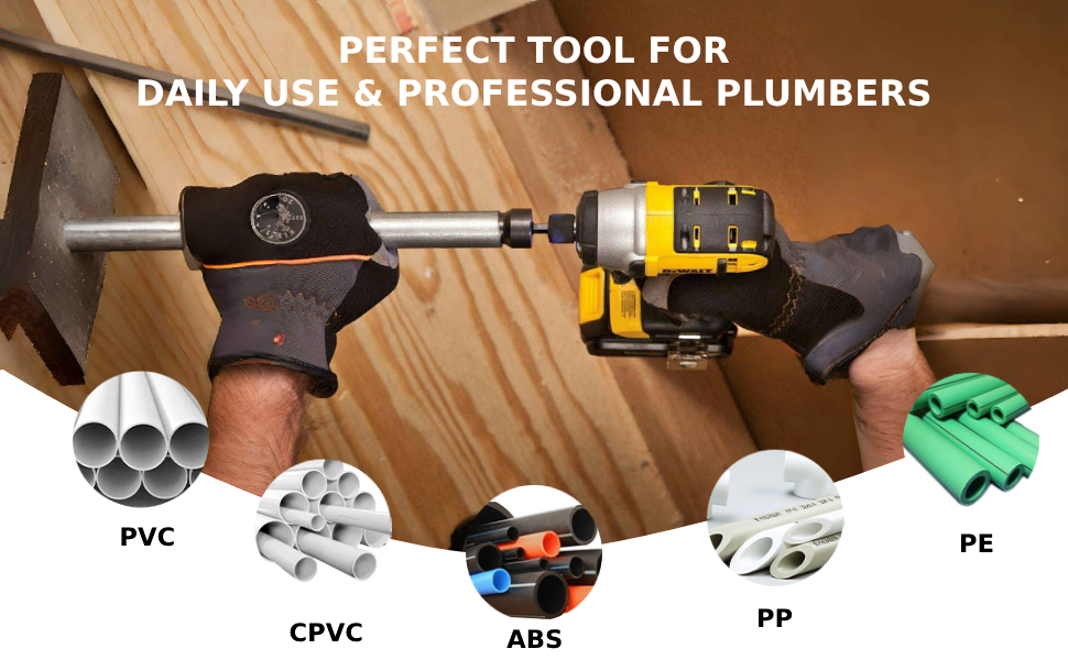 Bewinner Plastic Pipe Deburring Tool, Professional Effective 1 1/4 to